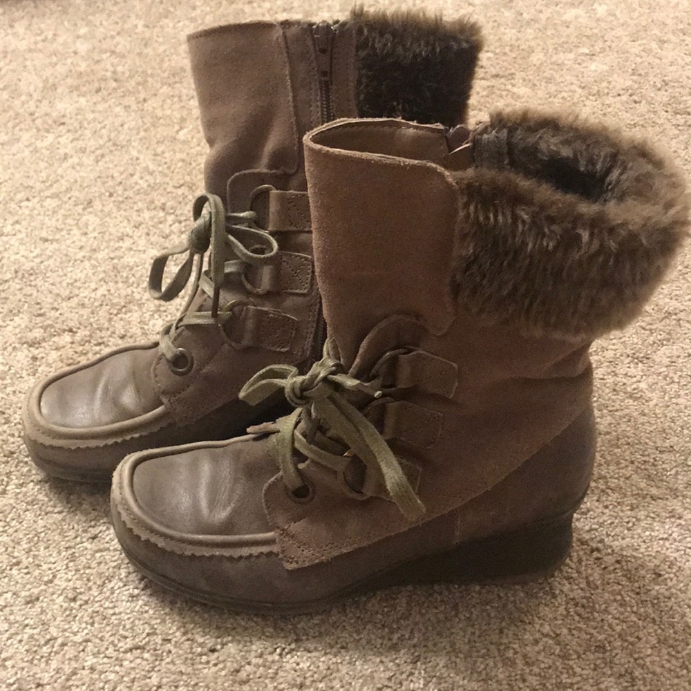 Taupe booties